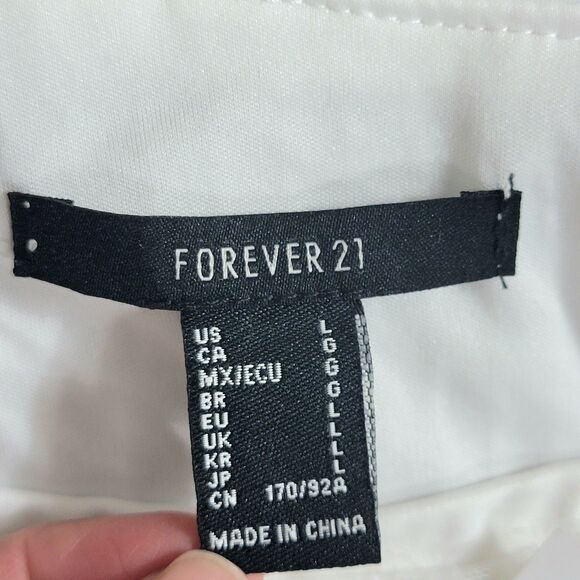 Forever 21 Pants Womens Large White Sequined Flare Disco Party Holiday 30x32 - Picture 12 of 15